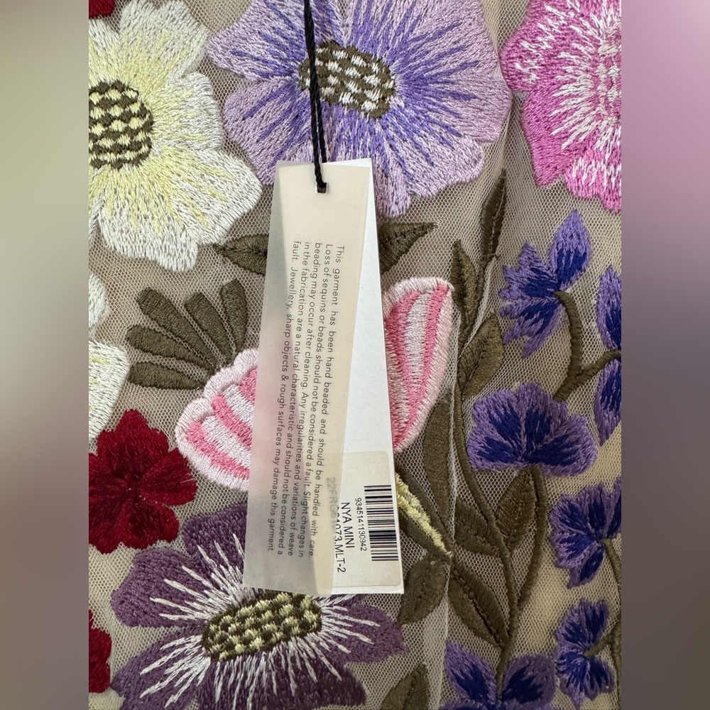 Rachel Gilbert New Nya Mini Dress Floral Multi Size 6 - Picture 4 of 7